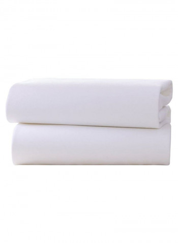2-Piece Pram Crib Fitted Sheet Set