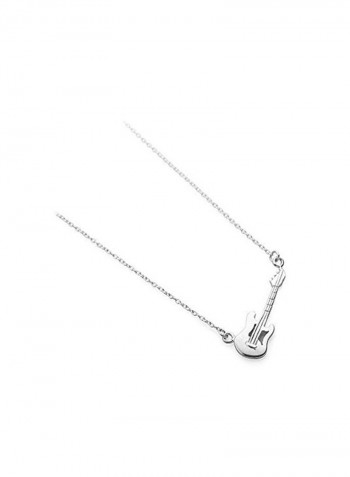 925 Sterling Silver Electric Guitar Pendant Necklace