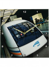 Train Picture  Wall Clock Multicolour 13 x 13inch