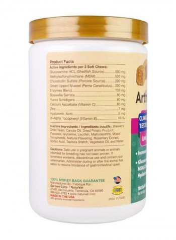 ArthriSoothe-GOLD Advanced Care Level 3 - 180 Chews 15.2ounce