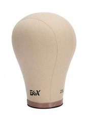 Cork Canvas Block Mannequin Head Wig With Mount Hole Multicolour 23inch