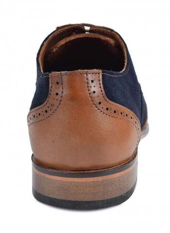 Dual Colour Leather Formal Shoes Tan