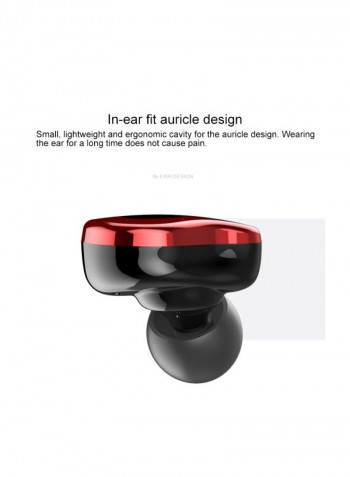 E12 Bluetooth In-Ear Earphone With Charging Box Red