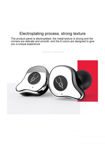 E12 Bluetooth In-Ear Earphone With Charging Box Silver