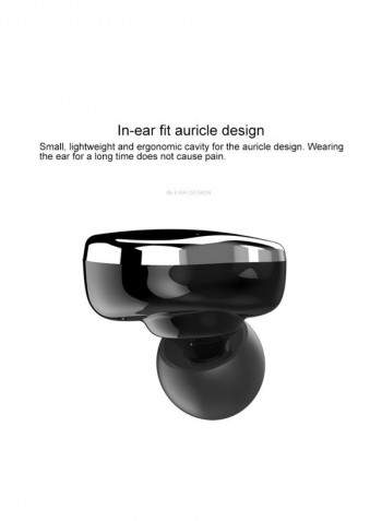 E12 Bluetooth In-Ear Earphone With Charging Box Silver