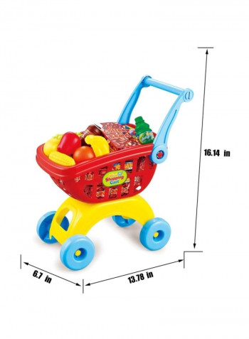 Mini Shopping Trolley With Accessories Pretend Game 6609AA1