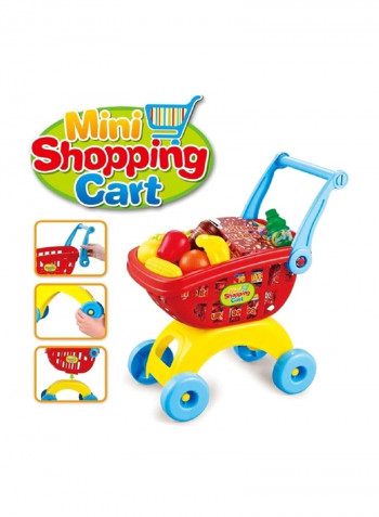 Mini Shopping Trolley With Accessories Pretend Game 6609AA1