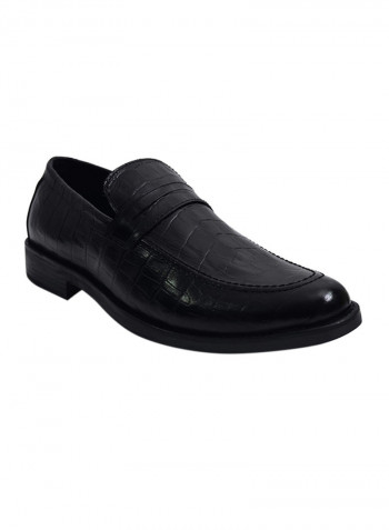Snake Print Formal Shoes Black