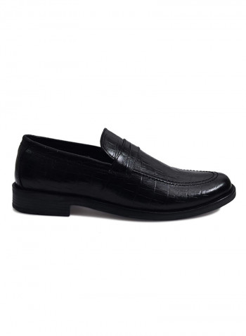 Snake Print Formal Shoes Black