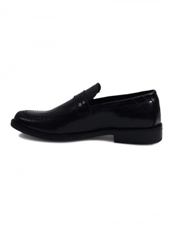 Snake Print Formal Shoes Black
