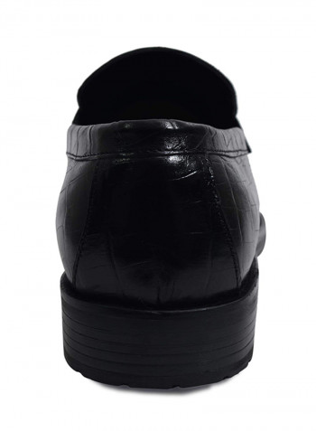 Snake Print Formal Shoes Black