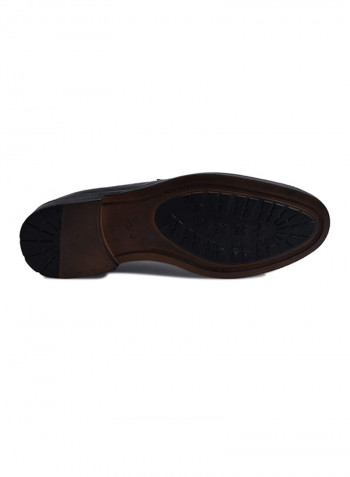 Snake Print Formal Shoes Black