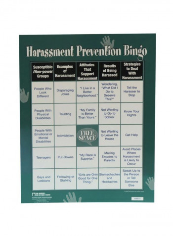 Harassment Prevention Bingo Board Game 388341
