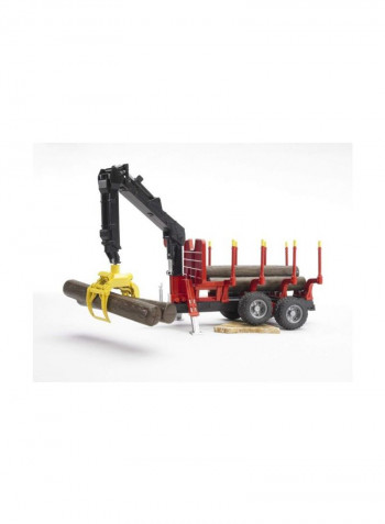 Forestry Trailer With Crane Grapple 02252