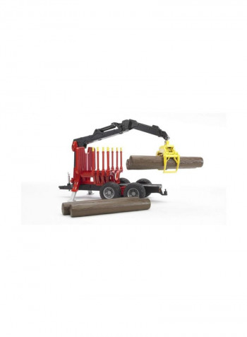 Forestry Trailer With Crane Grapple 02252