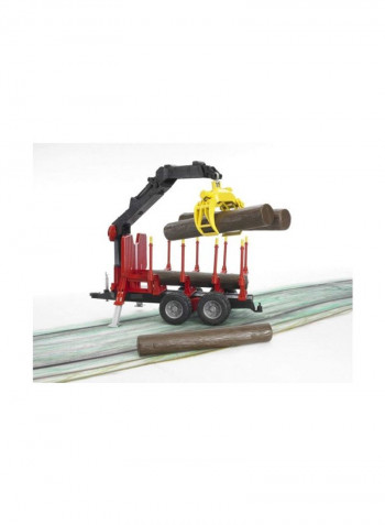 Forestry Trailer With Crane Grapple 02252