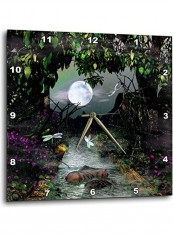 Moon Nature Scene Wall Clock Multicolour 13x13inch