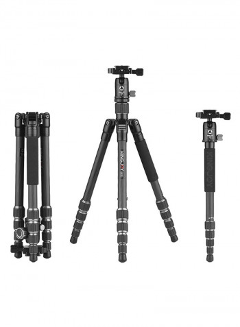 4-Section Travel DSLR Tripod Black