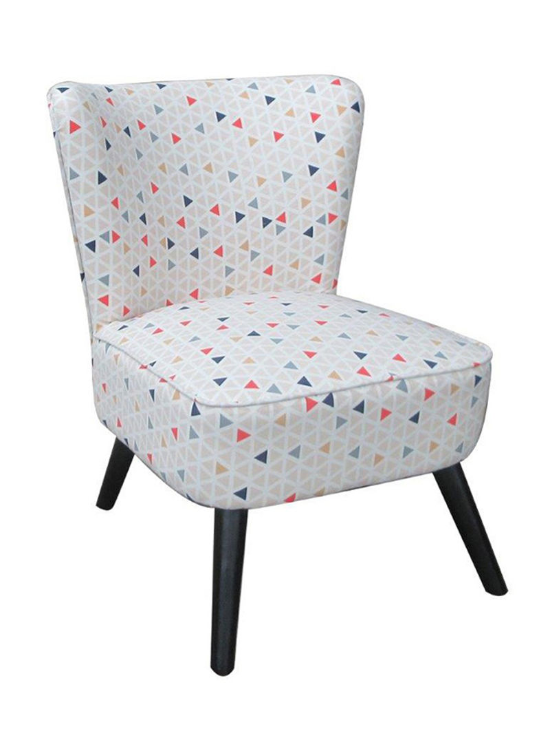 Janna Diamond Design Printed Easy Chair White/Orange/Blue/Black
