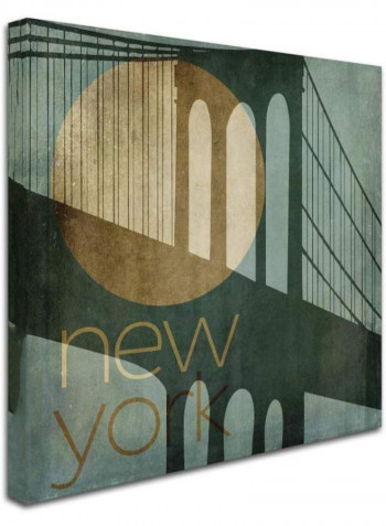New York Canvas Wall Art Multicolour 18 x 18inch