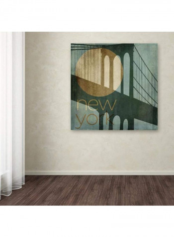 New York Canvas Wall Art Multicolour 18 x 18inch