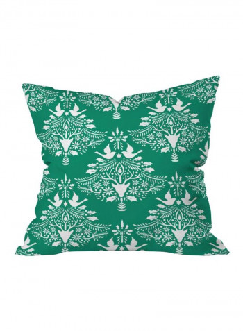 Printed Throw Pillow Green/White