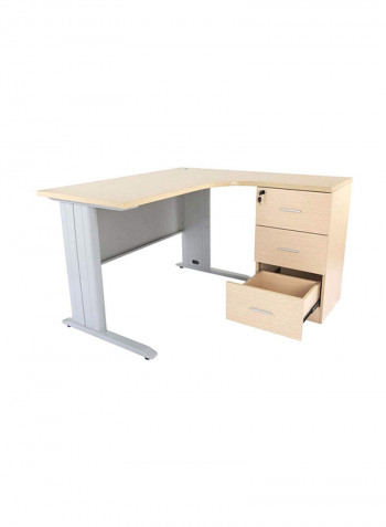 Modern Office Workstation Desk Oak