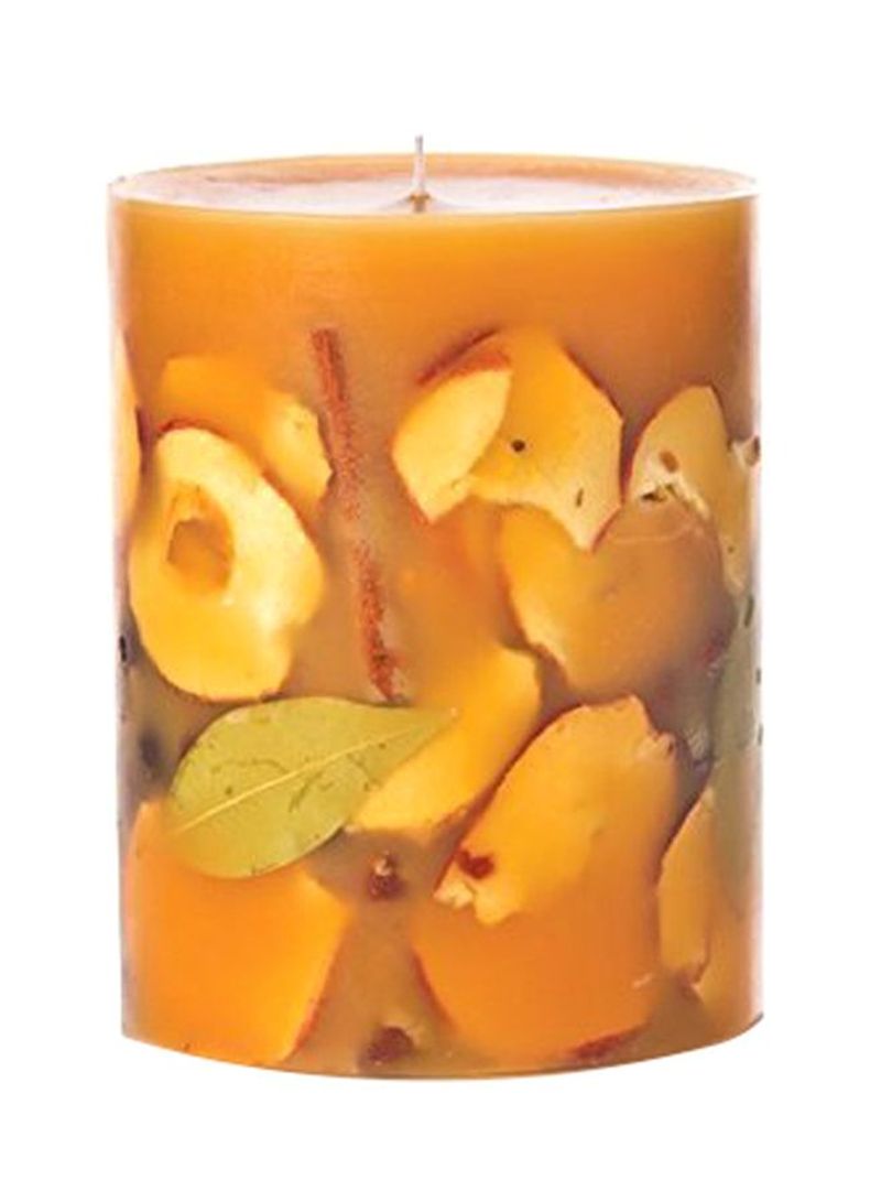 Spicy Apple Scented Candle Orange 5.5x4.5inch