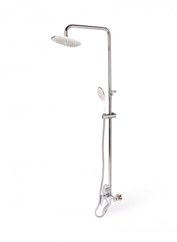 Square Rainfall Shower Set Silver