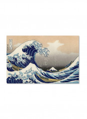 The Great Kanagawa Wave Canvas Wall Art Multicolour 22 x 32inch