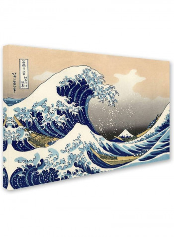 The Great Kanagawa Wave Canvas Wall Art Multicolour 22 x 32inch