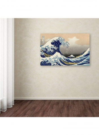 The Great Kanagawa Wave Canvas Wall Art Multicolour 22 x 32inch