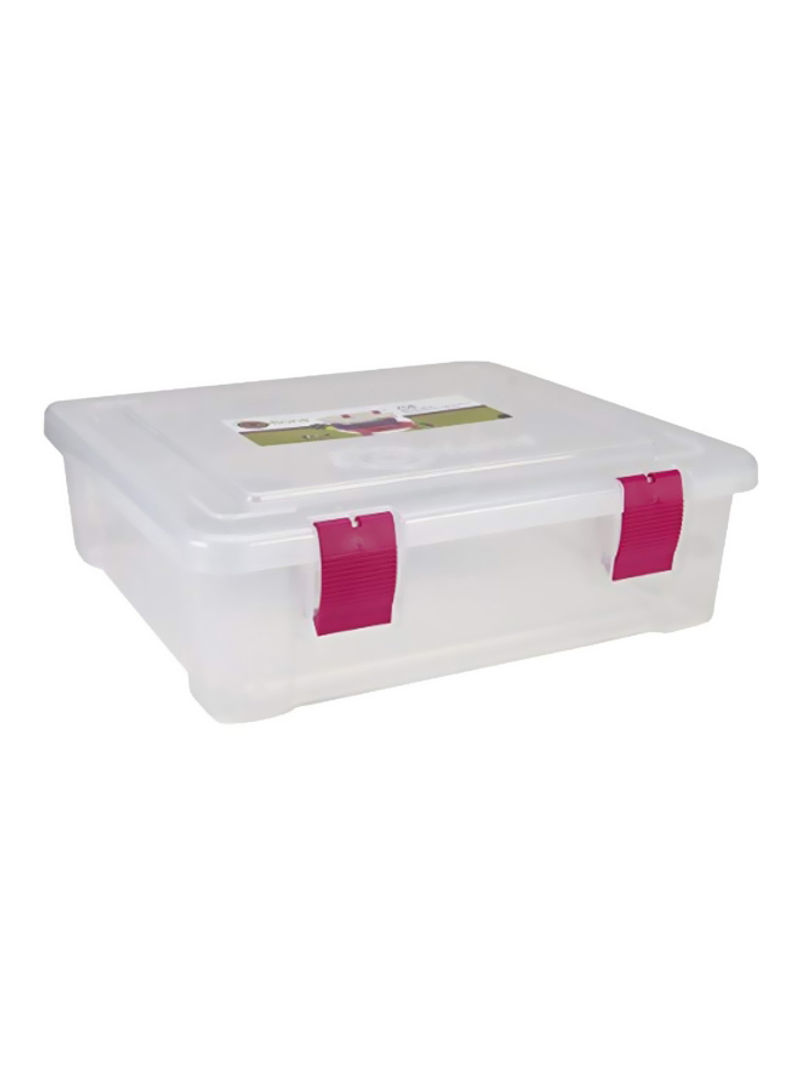File Tub Scrapbooking Storage Box Clear