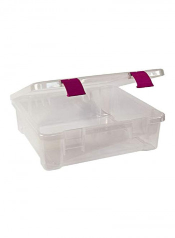 File Tub Scrapbooking Storage Box Clear