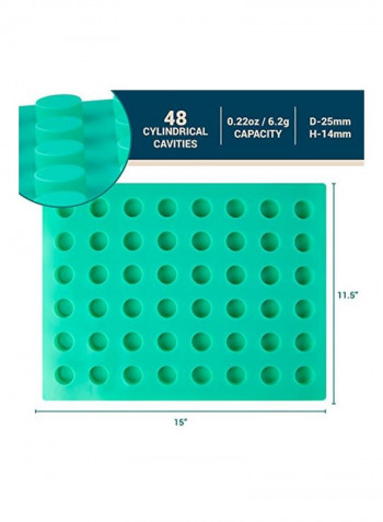 Mini Cylinder Shaped Mould Green 15x11.5x0.6inch