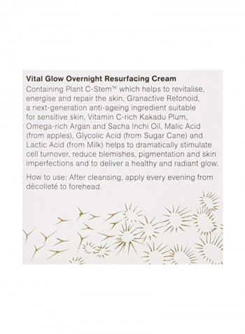 Vital Glow Overnight Resurfacing Cream 1.7ounce