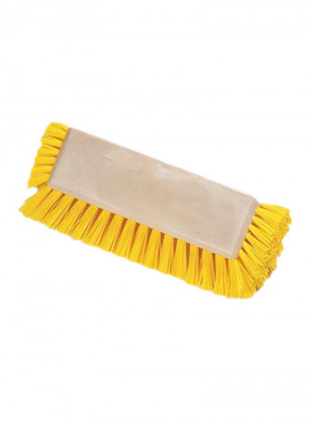 Sparta Dual Surface Block Floor Brush Yellow/White 12.8x5x3.4inch