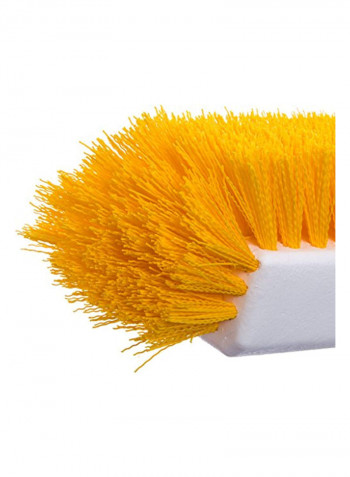 Sparta Dual Surface Block Floor Brush Yellow/White 12.8x5x3.4inch