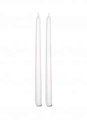 2-Piece Unscented Taper Candles White 12inch