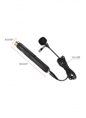 BY-M11C Professional Cardioid XLR Lavalier Microphone System LU-D5244 Black