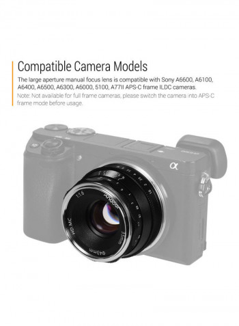 E-mount Multilayer Film Coating Mirrorless Camera Lens Black/White