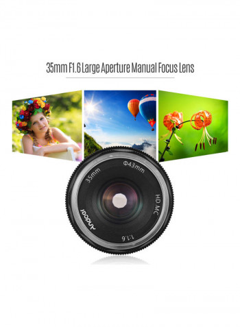 F1.6 Manual Focus Lens Large Aperture Black/White