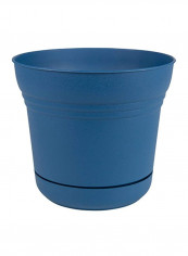 Saturn Planter With Saucer Deep Sea
