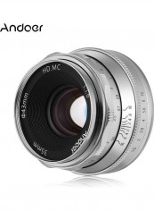 E-mount Large Aperture Multilayer Film Coating Mirrorless Camera Lens Silver/Black