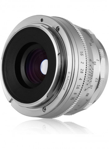 E-mount Large Aperture Multilayer Film Coating Mirrorless Camera Lens Silver/Black