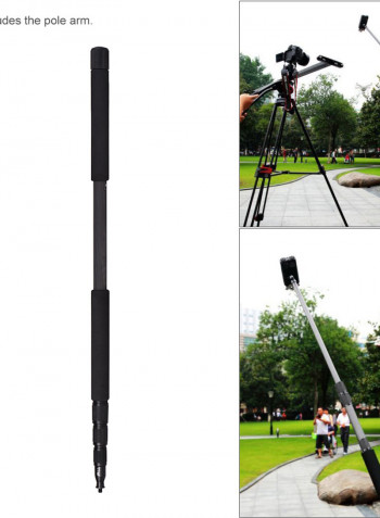 Extendable Telescoping Microphone Boom Pole Black