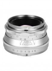 F1.6 Manual Focus Lens Large Aperture 5.5x3.8cm Silver/Black