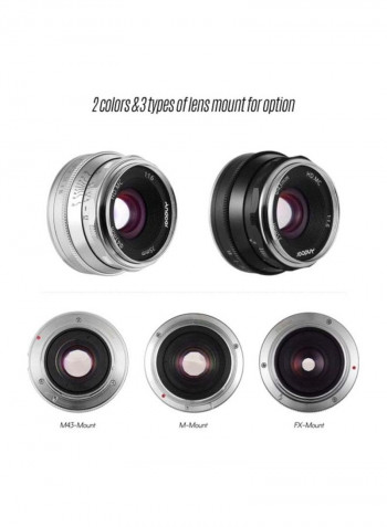 F1.6 Manual Focus Lens Large Aperture Black/White