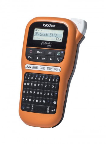 PT-E110VP Label Printer Orange/Black/Grey