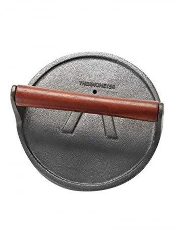 Round Grill Press Silver 8inch